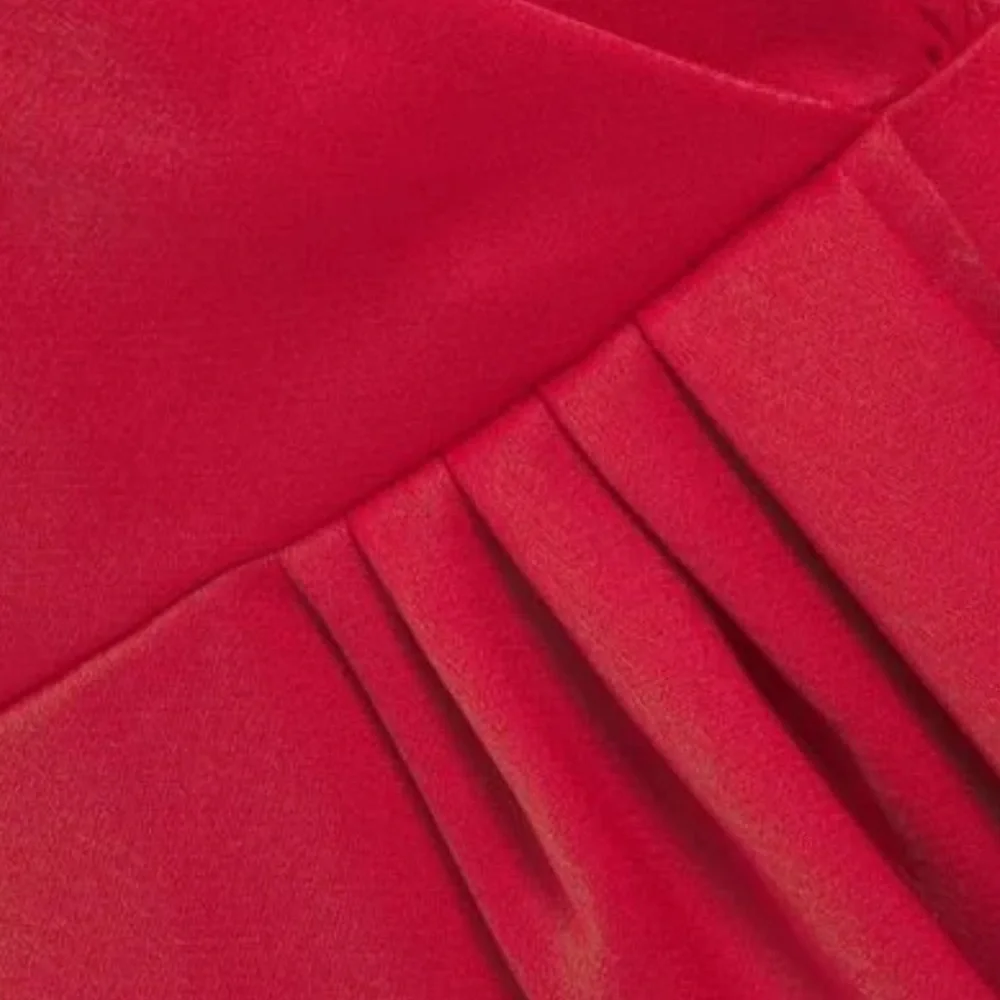 Sandro Red Leana Wrap-effect Satin-crepe Mini Dress 36 = US XS New - Picture 3 of 16